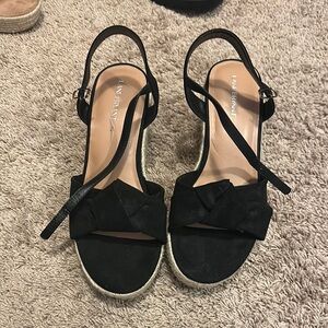 Lane Bryant Black Bow Sandals